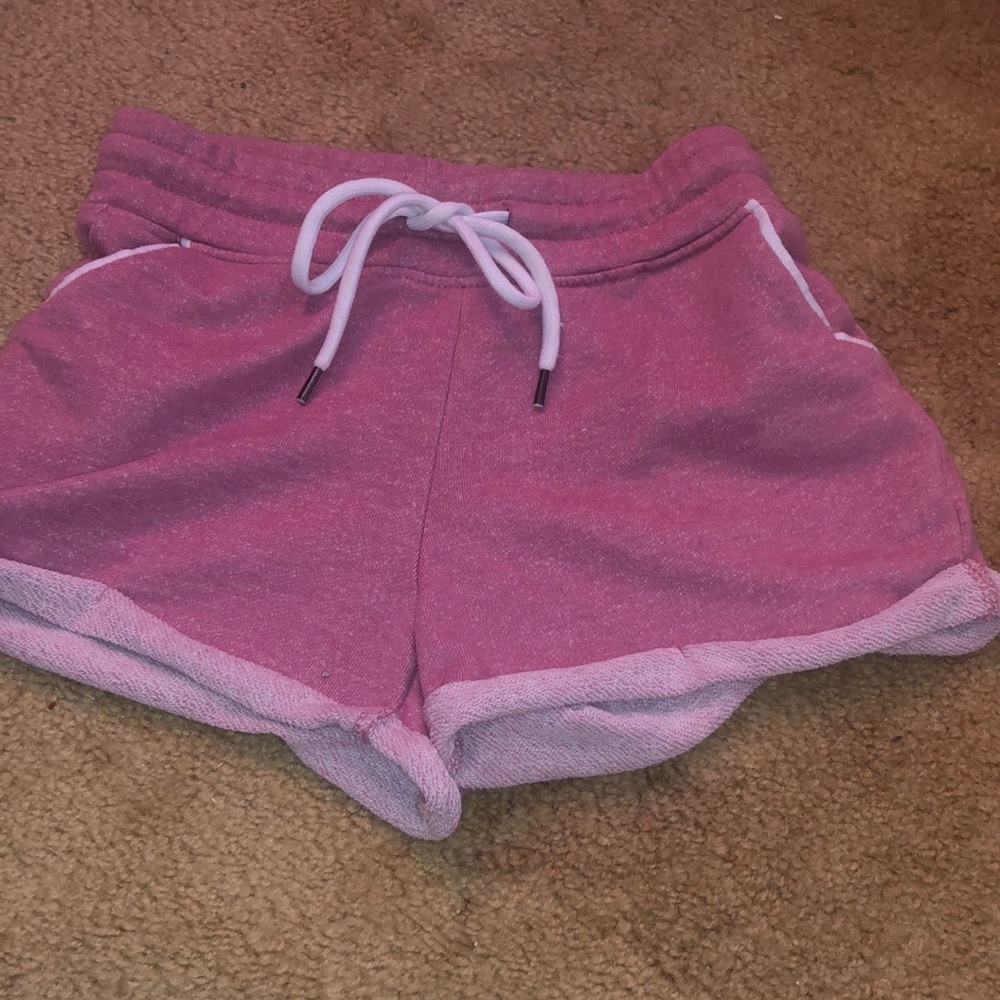 Pink sweat shorts